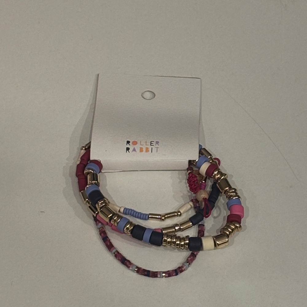 Roller Rabbit Colorful Beaded Bracelet Stack - Picture 3 of 3